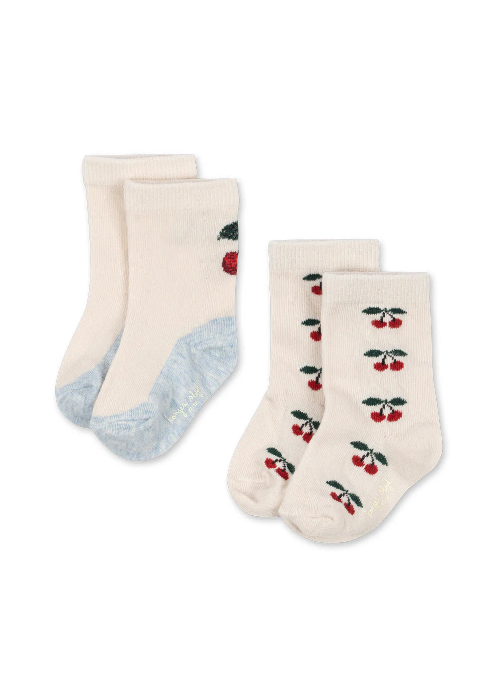 Konges Slojd - 2 Pack Jacquard Cherry Socks