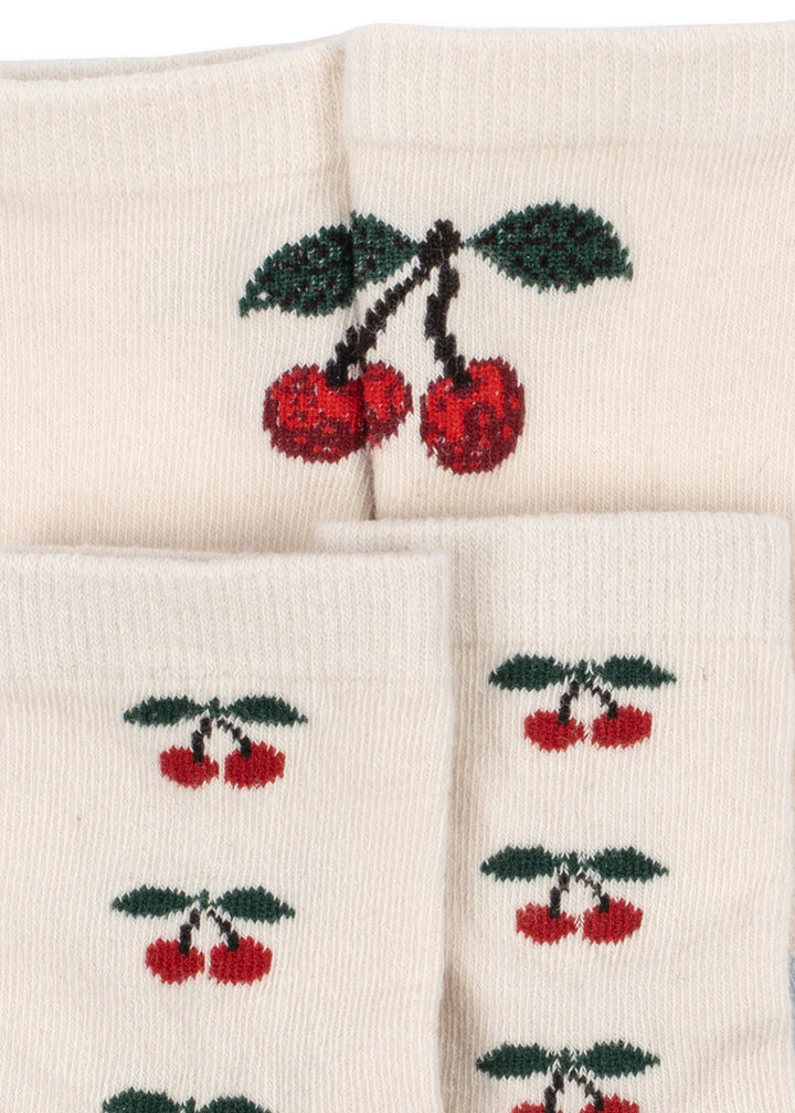 Konges Slojd - 2 Pack Jacquard Cherry Socks