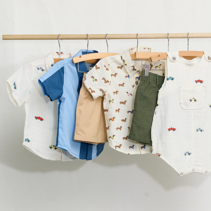 Pink Chicken – Noah Jumper in Vintage Car Embroidery