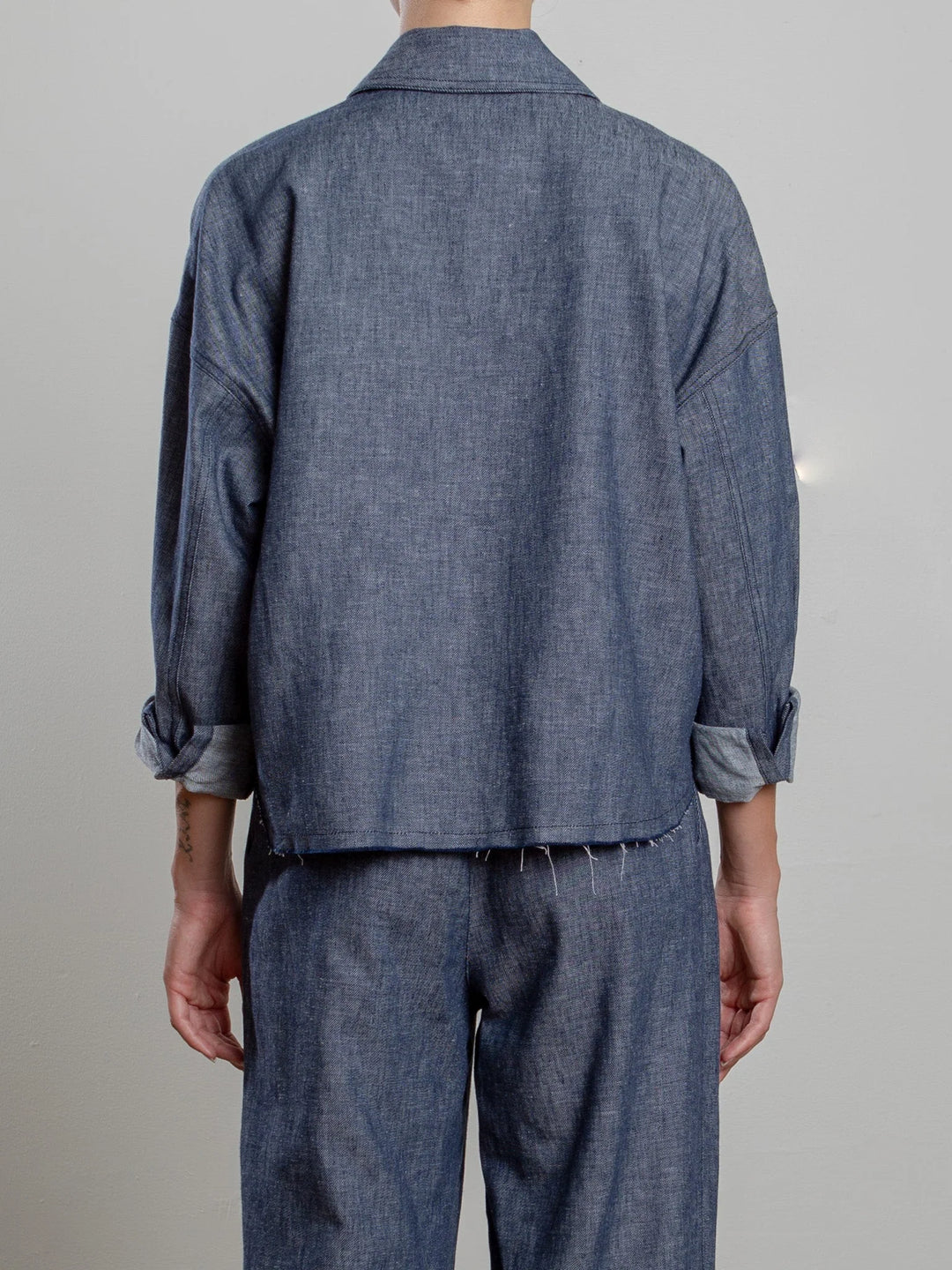 Pharaoh – Izzy Linen Twill Shirt in Night