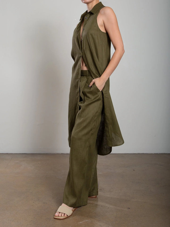 Pharaoh – Liz Dress in Surplus French Linen