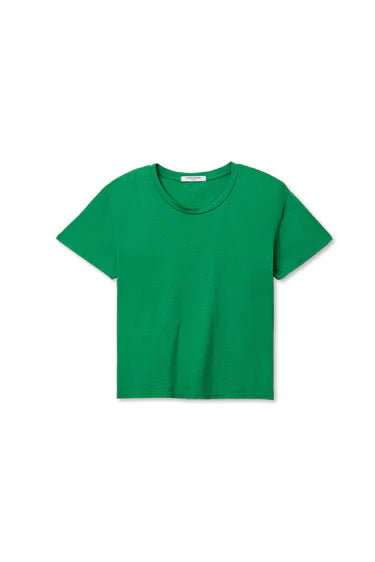 Perfect White Tee - Harley Boxy Crew in Grass