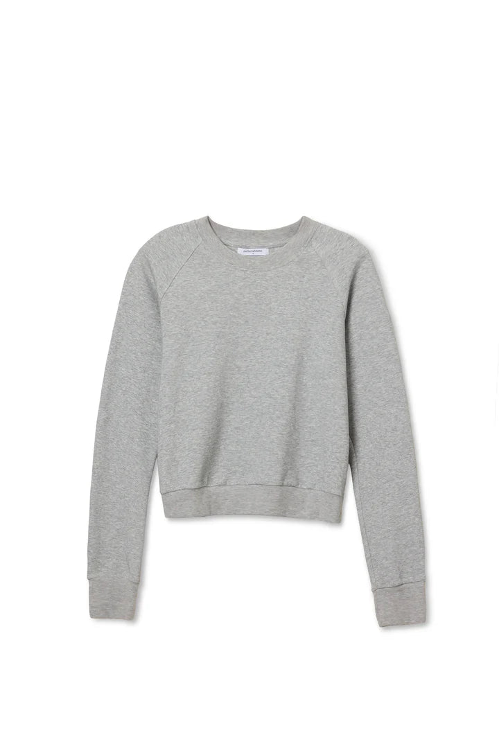 Perfect White Tee - Lucia Travel Raglan Sweatshirt in Heather Grey