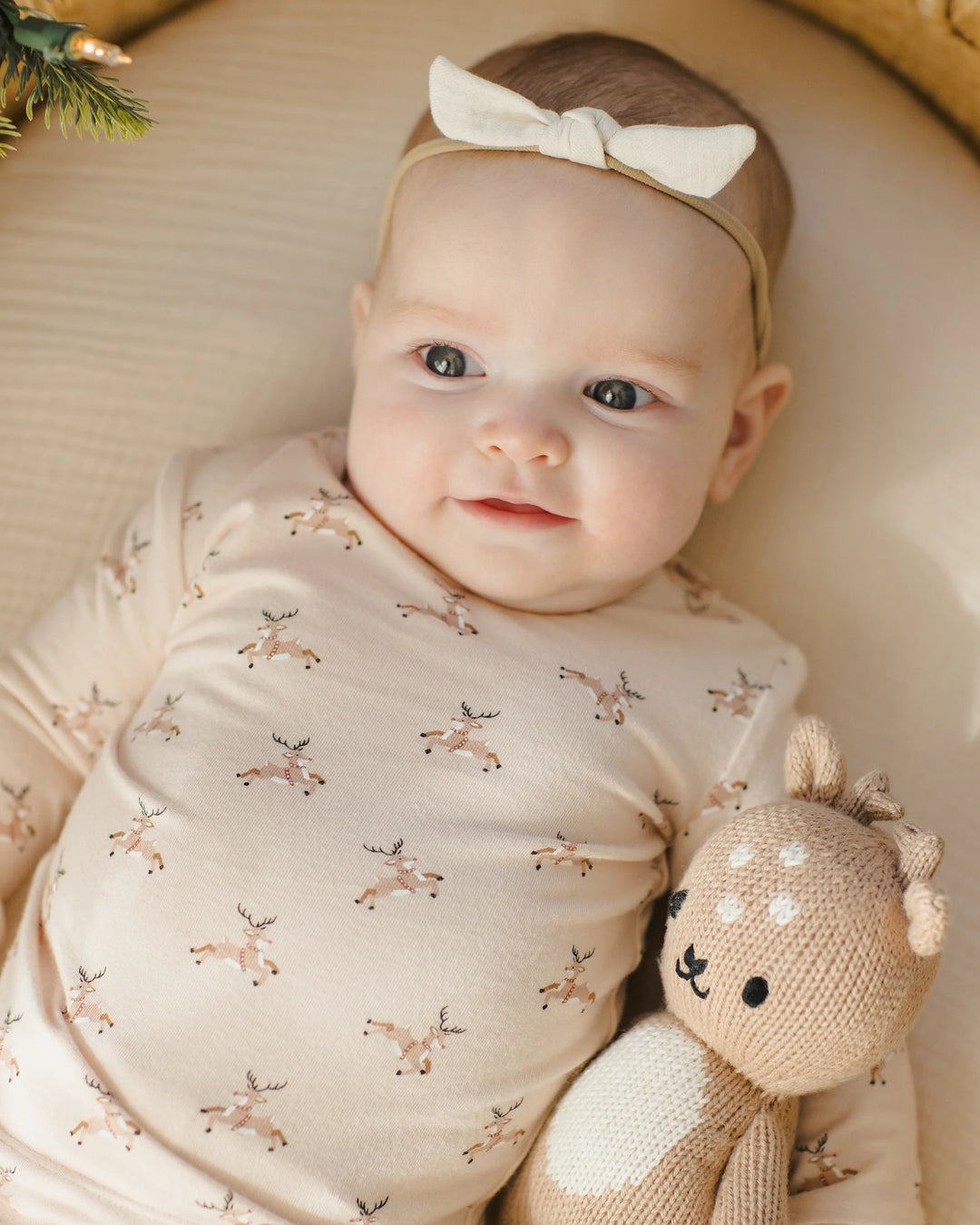 Quincy Mae - Bamboo Pajama Set in Reindeer