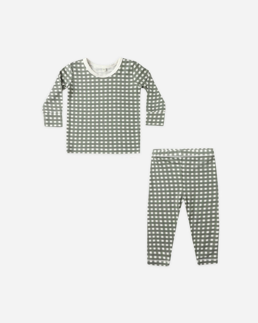 Quincy Mae - Bamboo Pajama Set in Forest Check