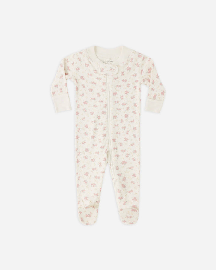 Quincy Mae – Zip Long Sleeve Sleeper Footie in Flower Field