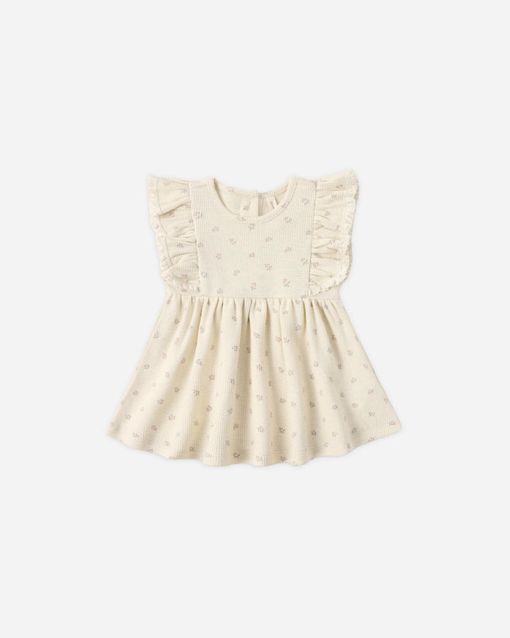 Quincy Mae – Daisy Dress in Mauve Ditsy