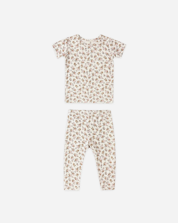 Quincy Mae - Bamboo Short Sleeve PJ Set in Wildflower
