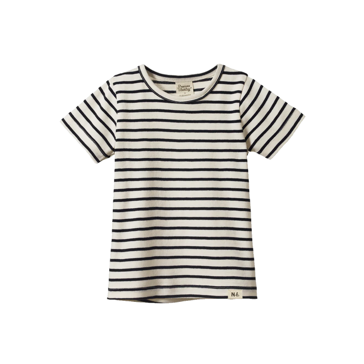 Nature Baby – River Tee in Navy Sailor Stripe