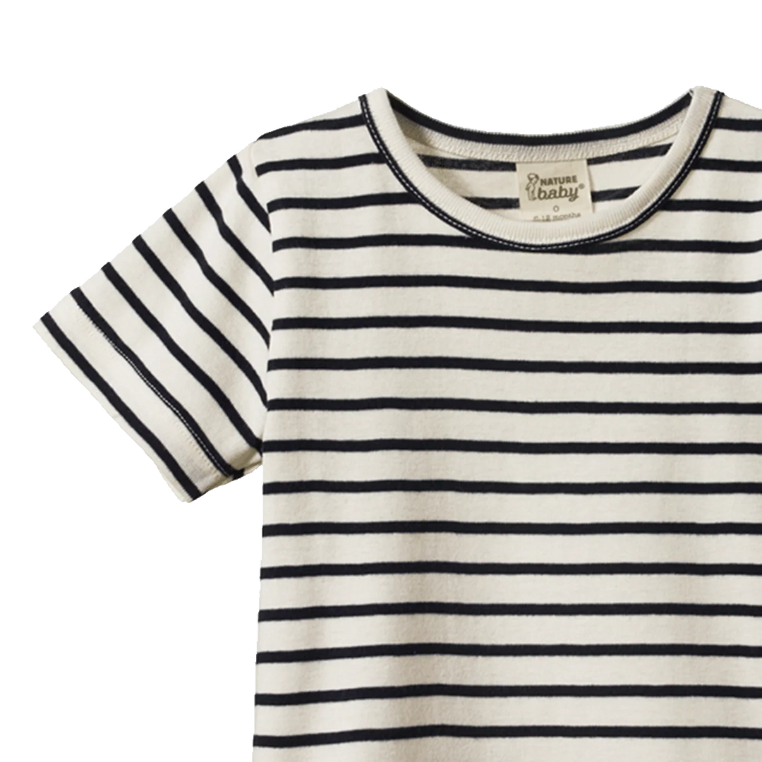 Nature Baby – River Tee in Navy Sailor Stripe