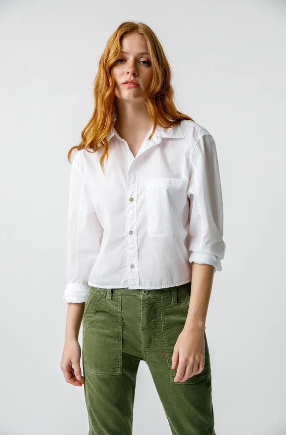AMO Denim – Ruth Crop Shirt in White