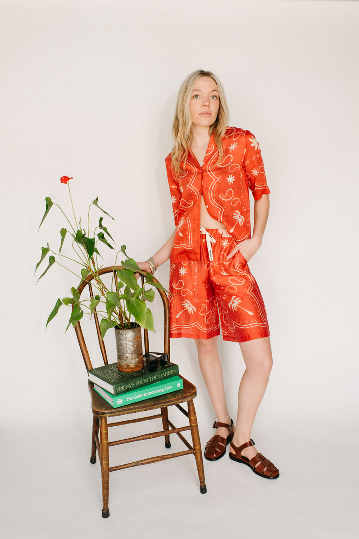 Ottod'Ame - Printed Shirt in Fiamma