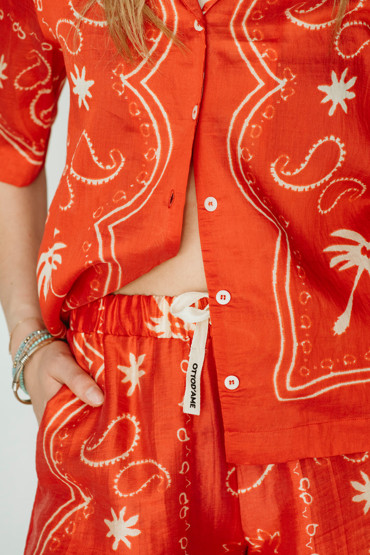 Ottod'Ame - Printed Shorts in Fiamma