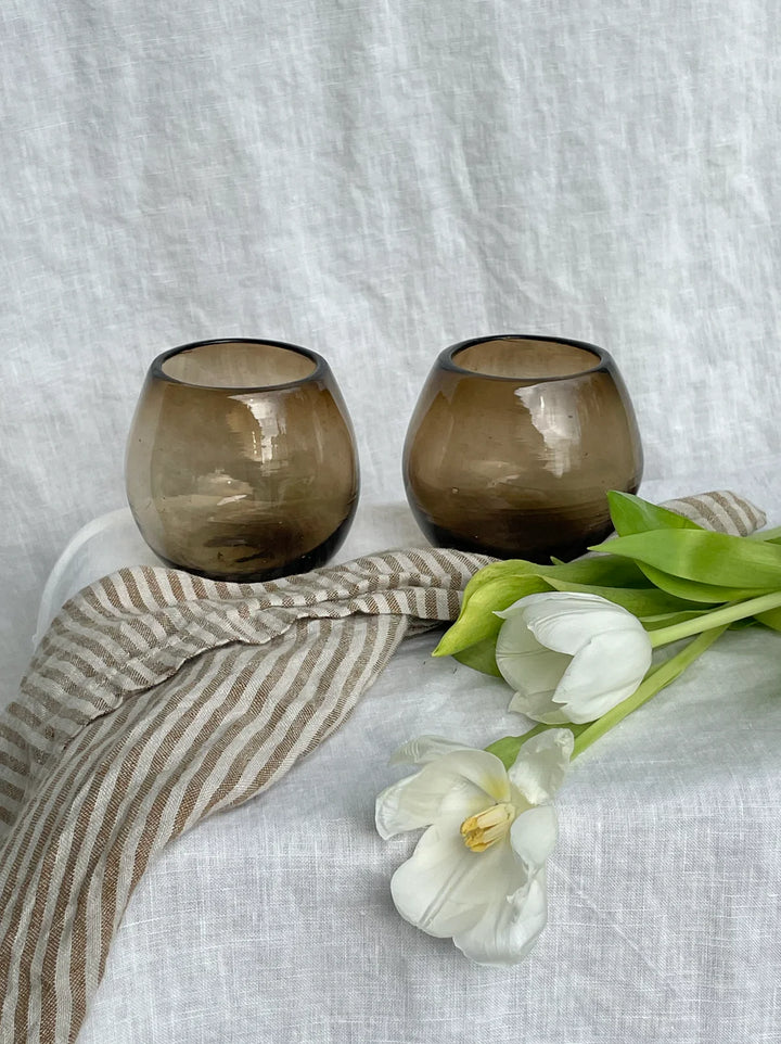 Villa Lua - Ronde Blown Glass in Amber