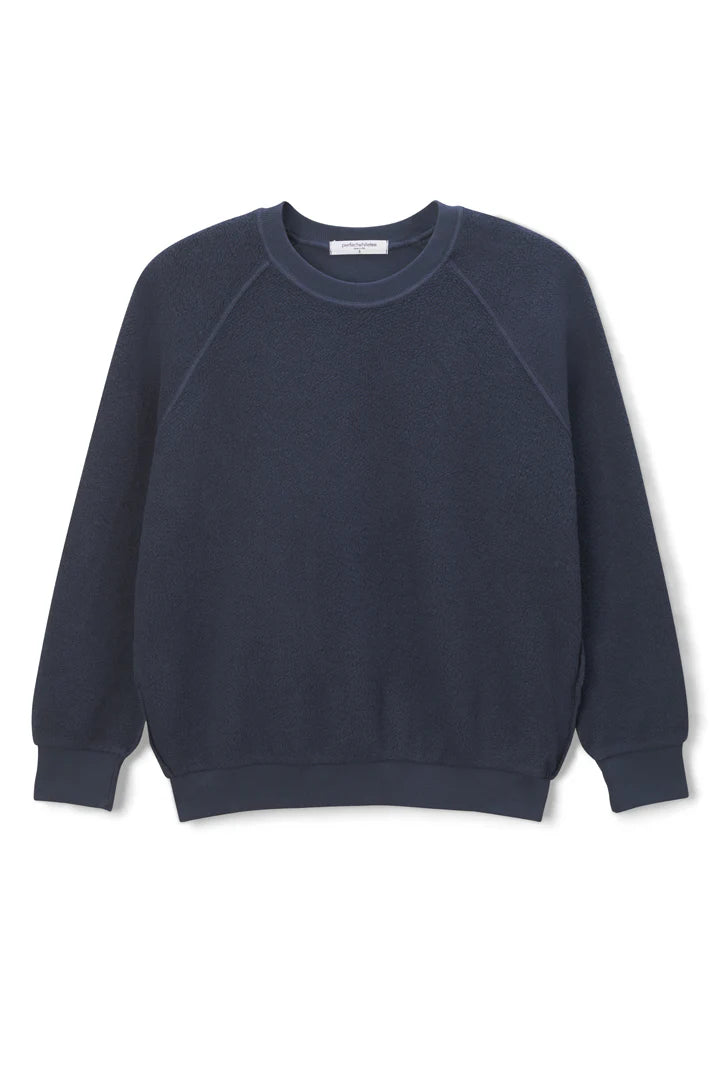 Perfect White Tee - Ziggy Inside Out Sweatshirt in Navy Blue