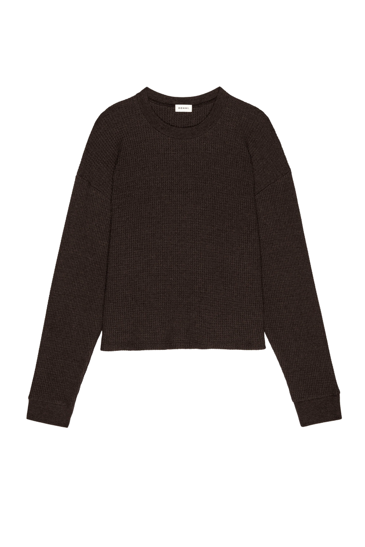 Donni – Thermal Crewneck in Espresso