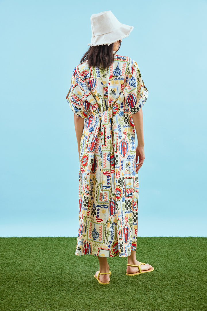Hunter Bell - Charlotte Dress in Coastal Conversation
