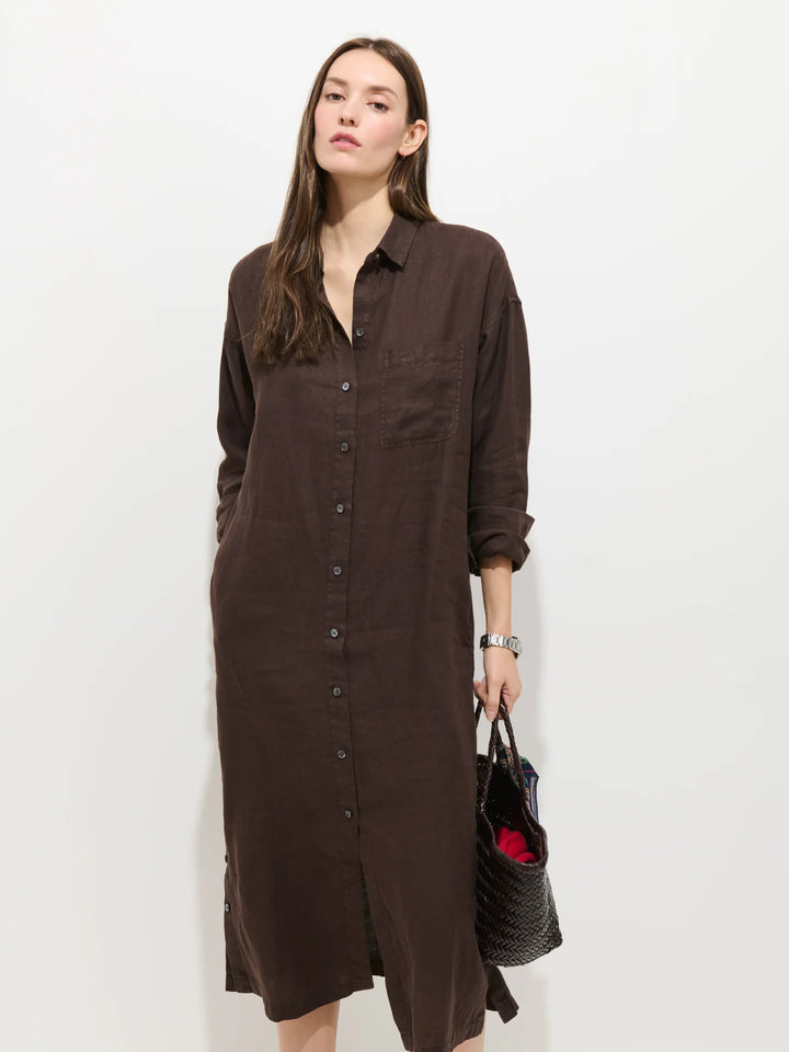 Alex Mill – Kerry Linen Dress in Roasted Bean