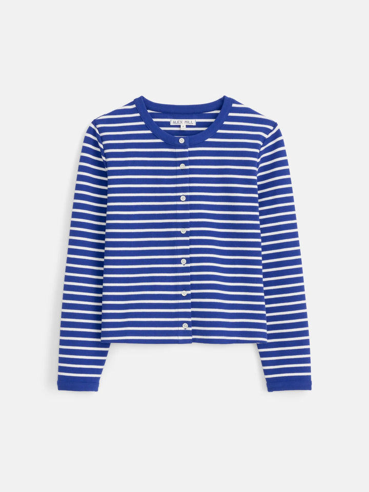 Alex Mill – Coco Sport Striped Cardigan in Blue and Ivory