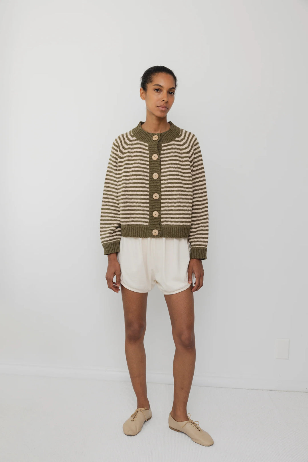 Wol Hide – Striped Bomber in Olive