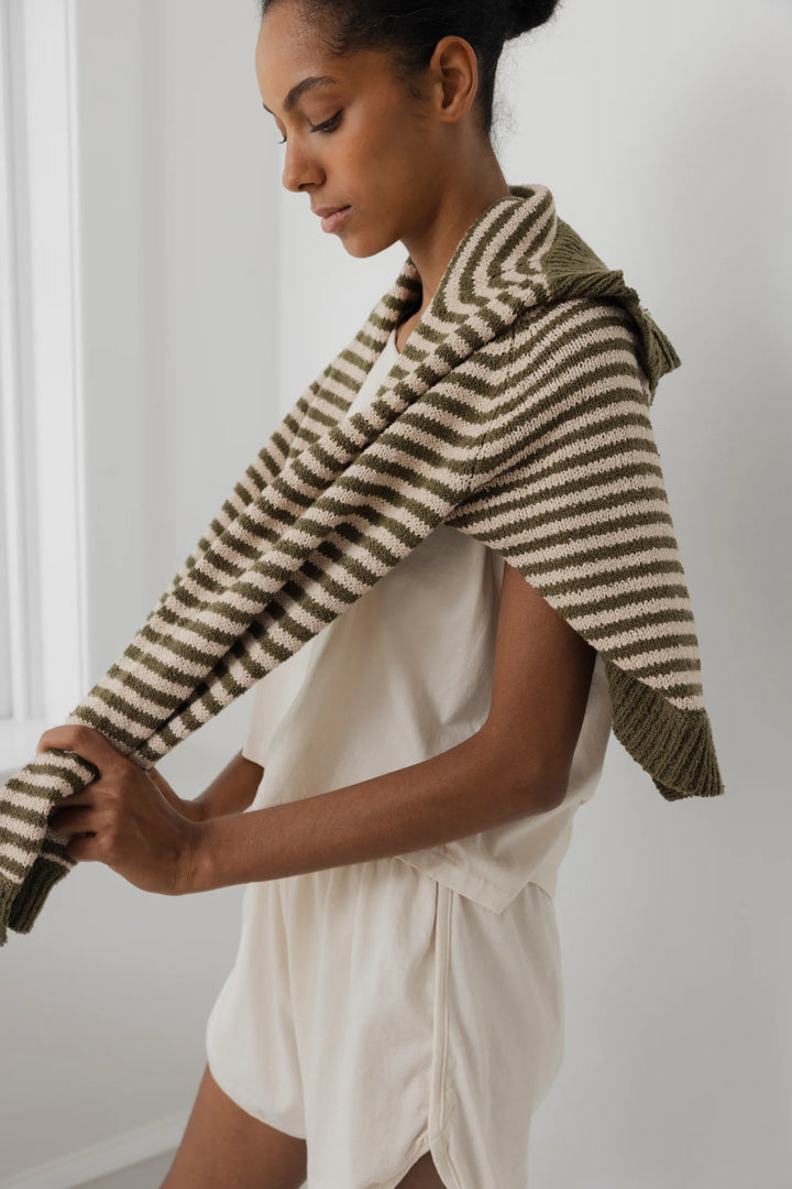 Wol Hide – Striped Bomber in Olive
