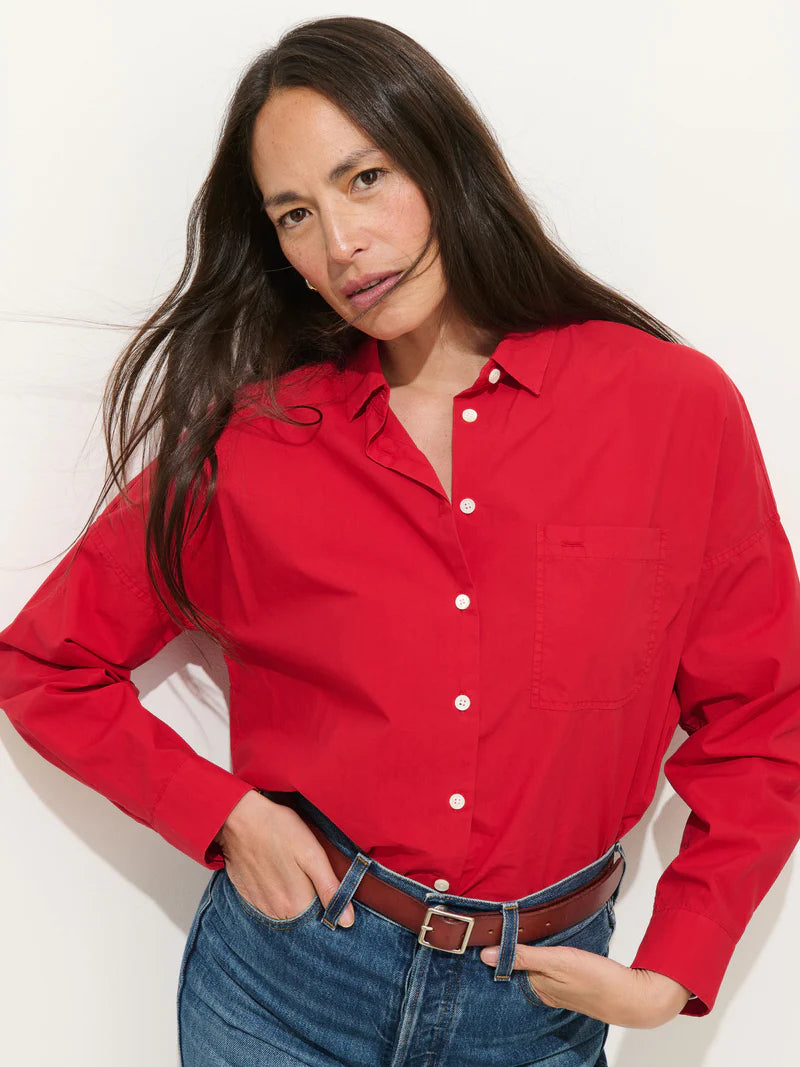 Alex Mill – Jo Shirt in Berry Red