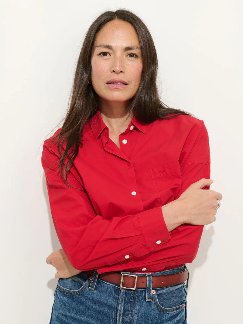 Alex Mill – Jo Shirt in Berry Red