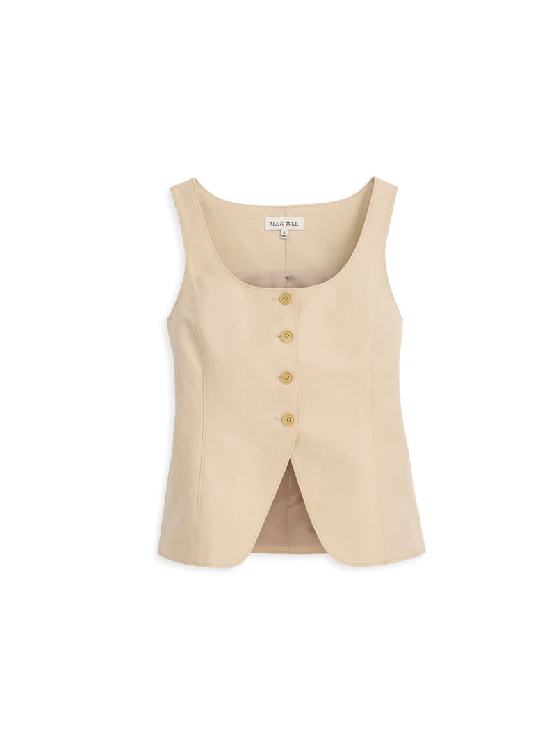 Alex Mill – Soho Scoop Vest in Tan