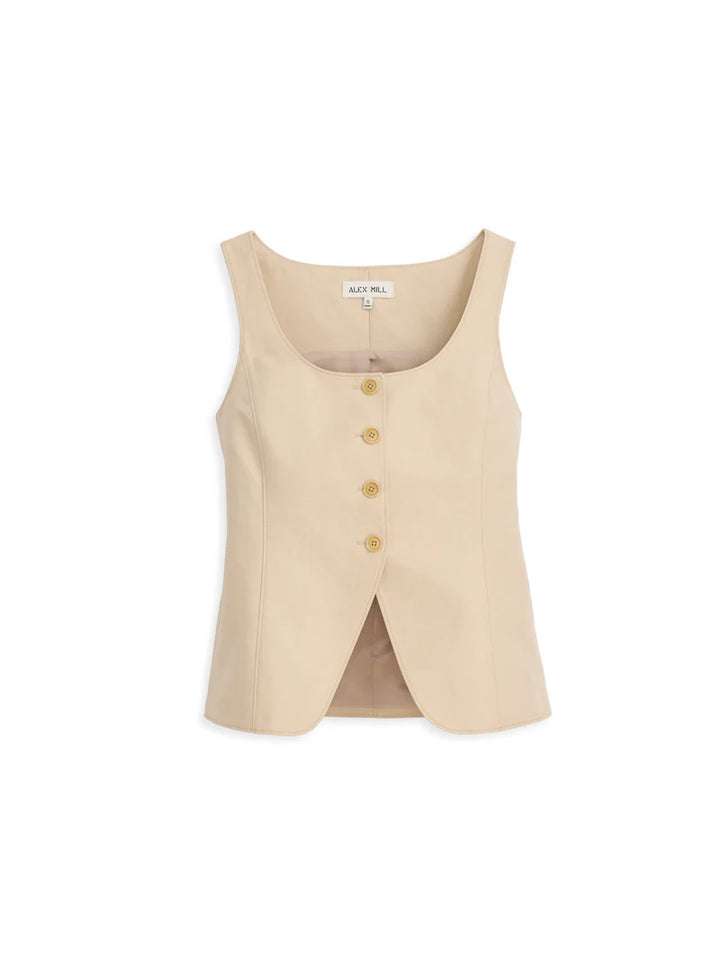 Alex Mill – Soho Scoop Vest in Tan