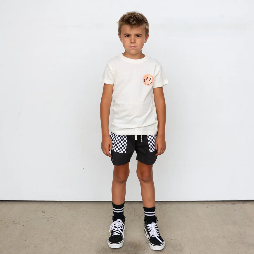 Tiny Whales – Vibe Check Shorts in Vintage Black