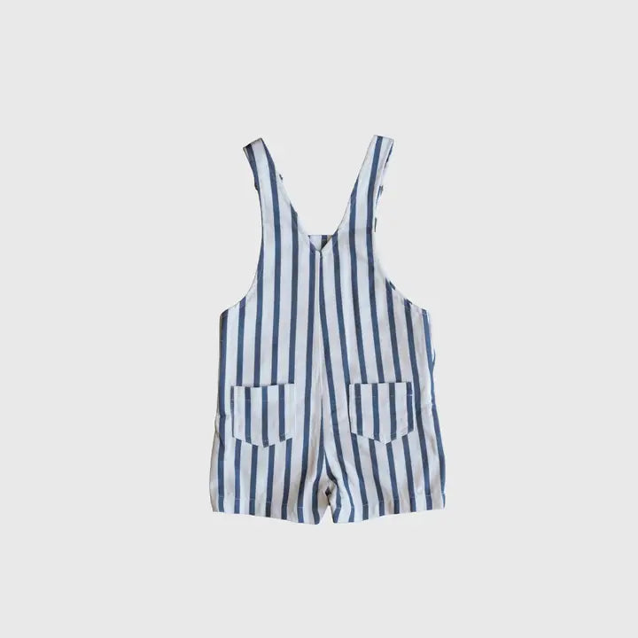 Forever French Baby – Denim Stripe Overalls