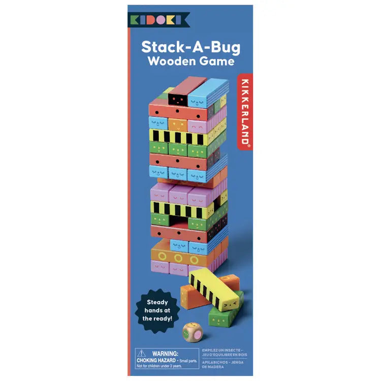 Huckleberry by Kikkerland - Stack-A-Bug Wooden Stacking Game