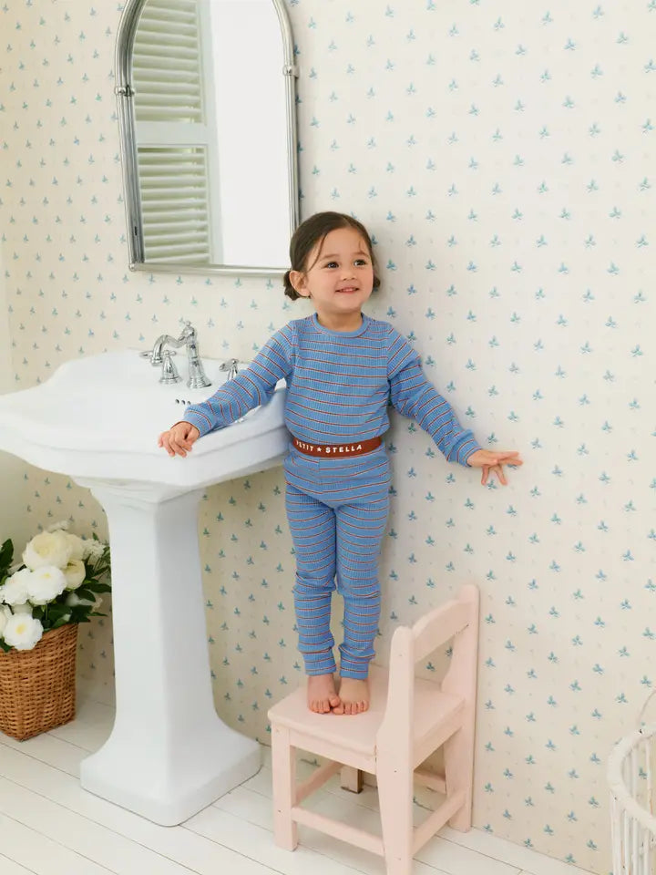 Petit Stella - Pajama Set in Blue Cocoa Nights