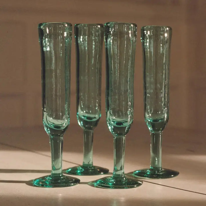 Magda Made - Artisan Recycled Glass Champagne Flute