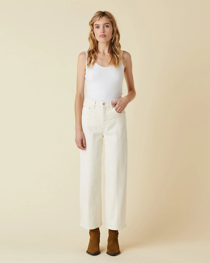 Le Jean - Juliette Wide Leg Ankle in Bone