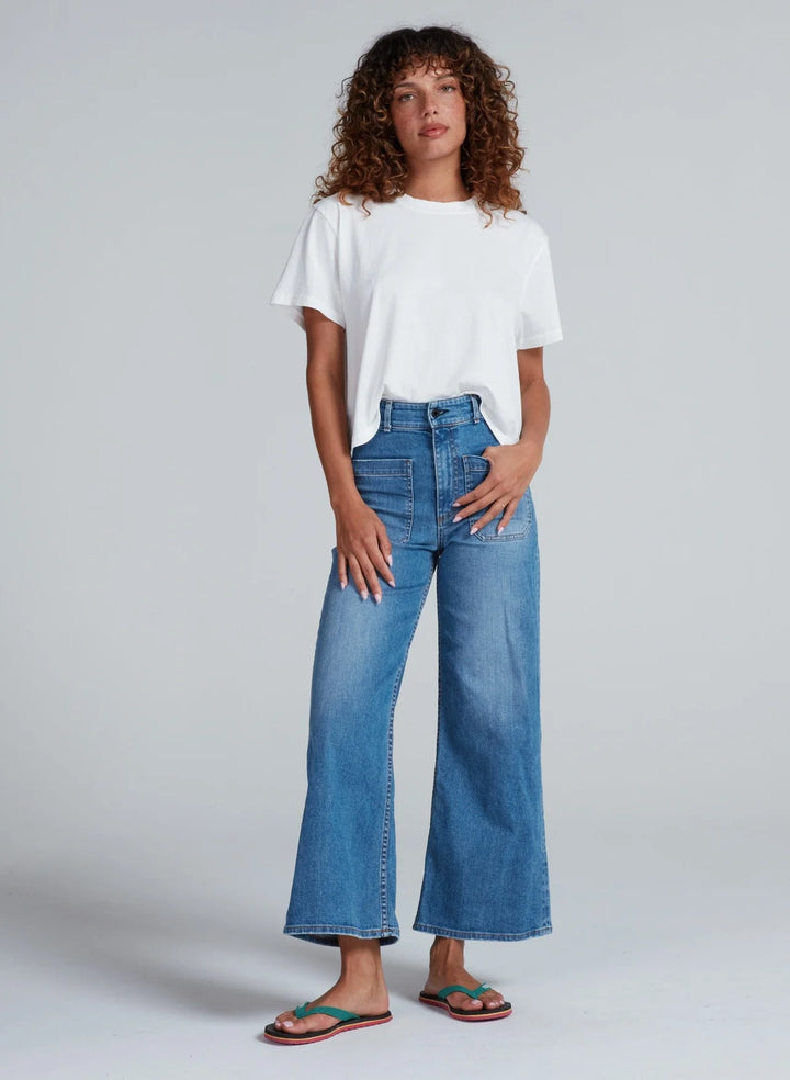 ASKK NY - Cropped Sailor Jean in Starboard