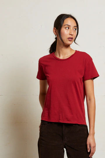 Perfect White Tee - Harley Boxy Crew in Maple