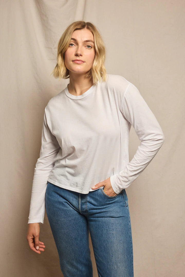 Perfect White Tee - Axel Long Sleeve in White