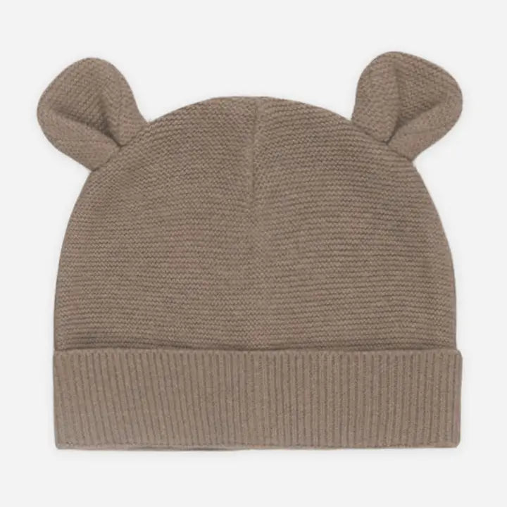 Quincy Mae – Baby Bear Beanie in Heathered Mocha