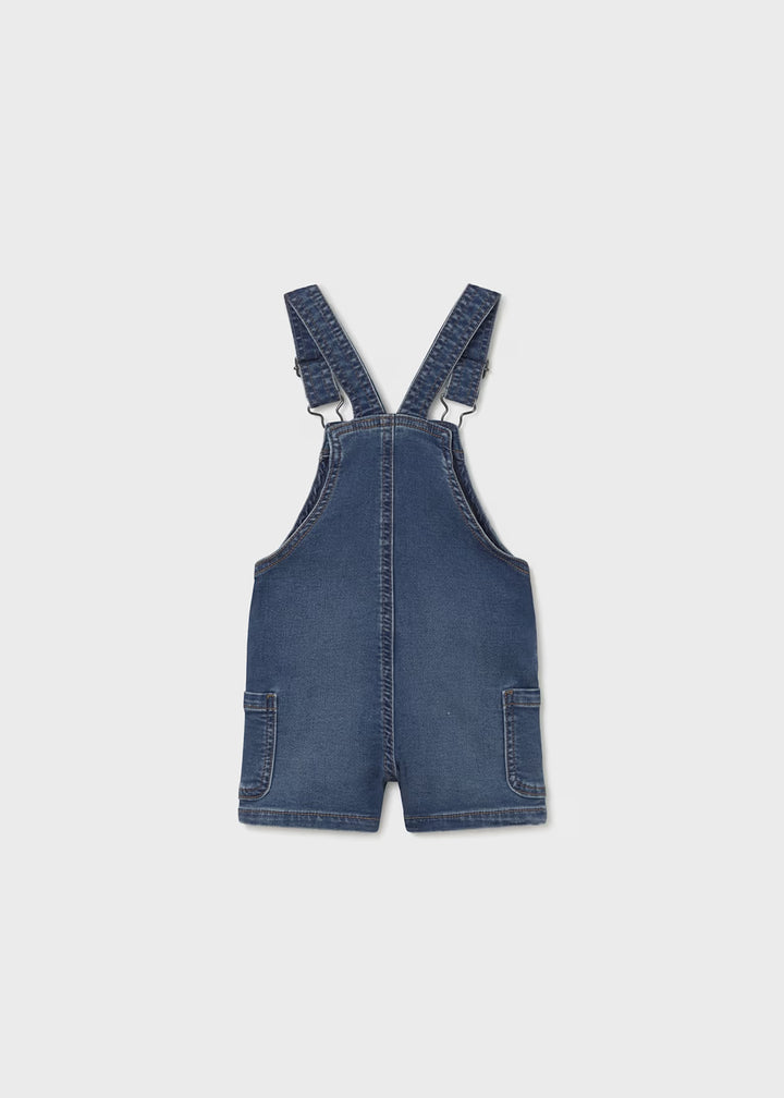 Mayoral – Soft Denim Short Overall in Medium Wash