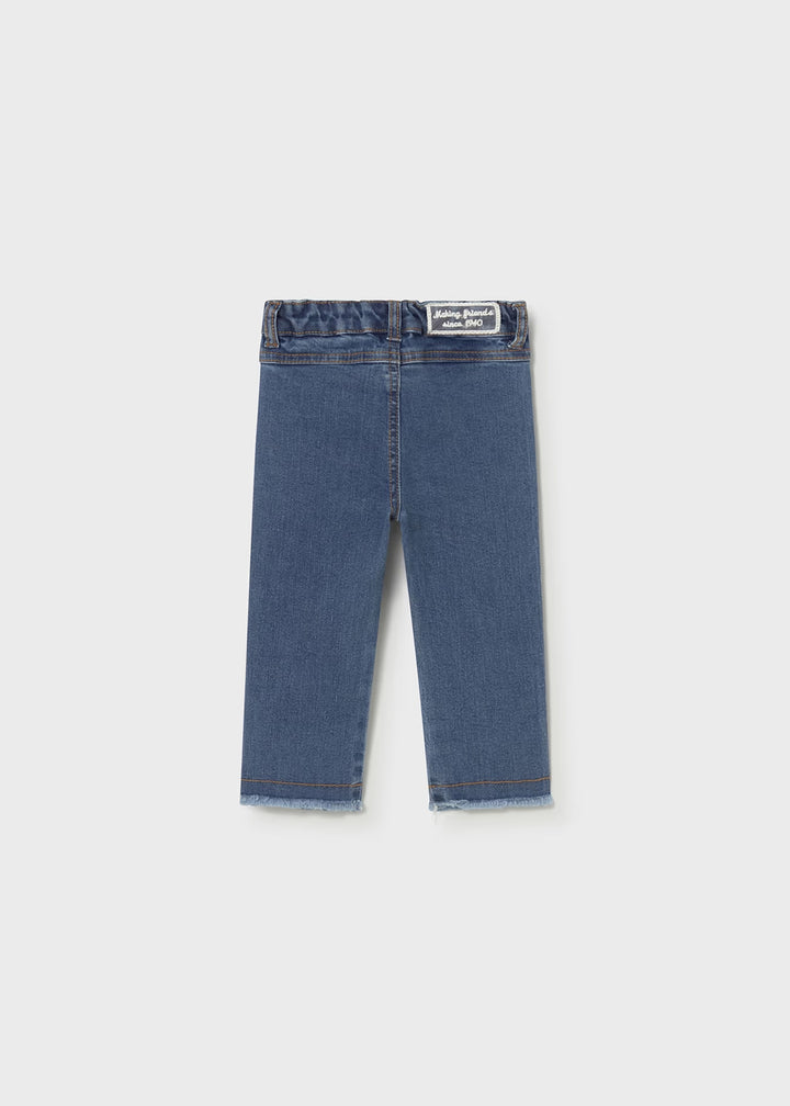 Mayoral – Dark Denim Trousers with Lace Detail