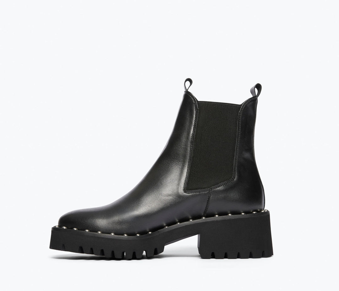 Freda Salvador – Bailey Water Resistant Ankle Boot in Black Calf Leather