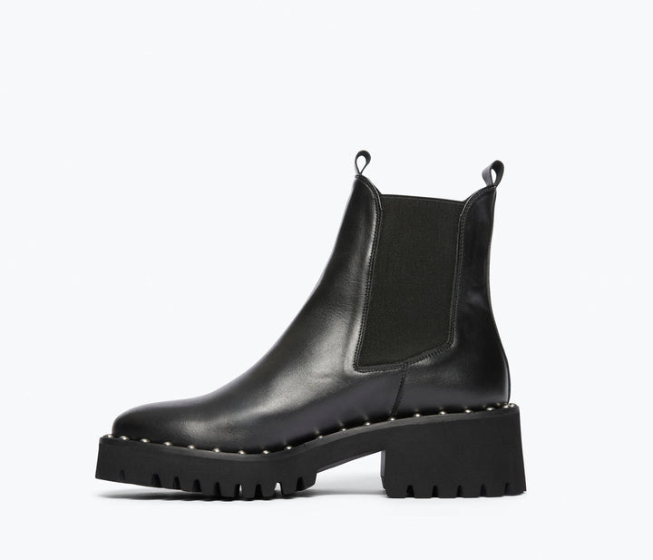 Freda Salvador – Bailey Water Resistant Ankle Boot in Black Calf Leather