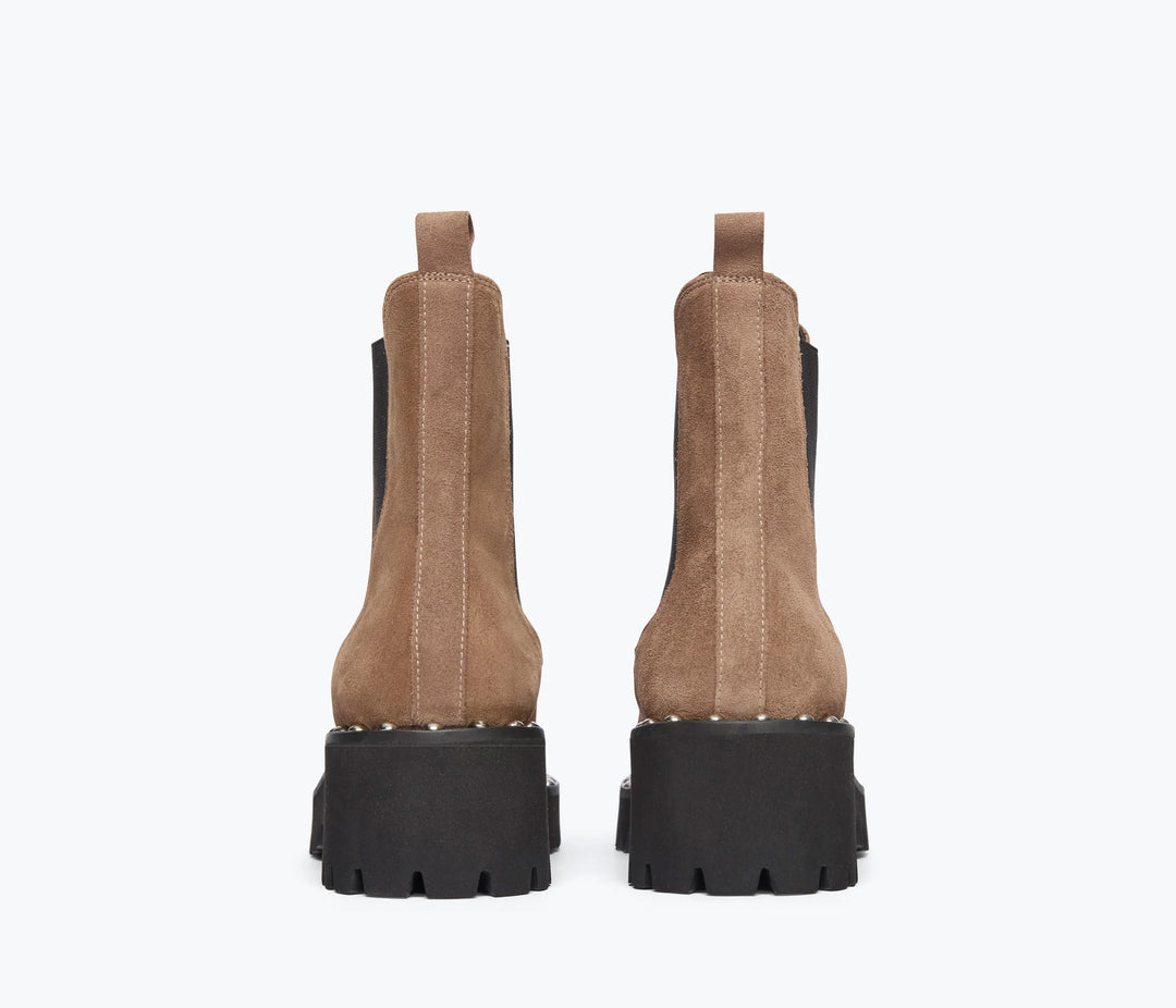 Freda Salvador – Bailey Water Resistant Ankle Boot in Sesame Suede