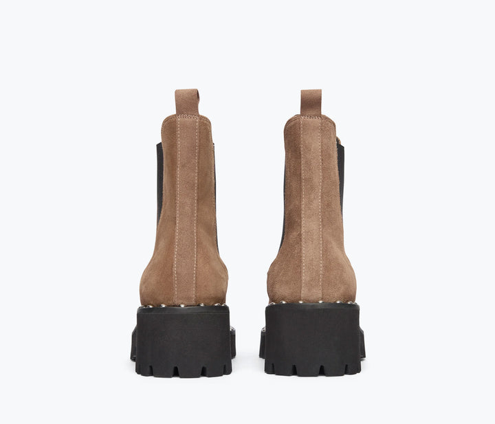 Freda Salvador – Bailey Water Resistant Ankle Boot in Sesame Suede