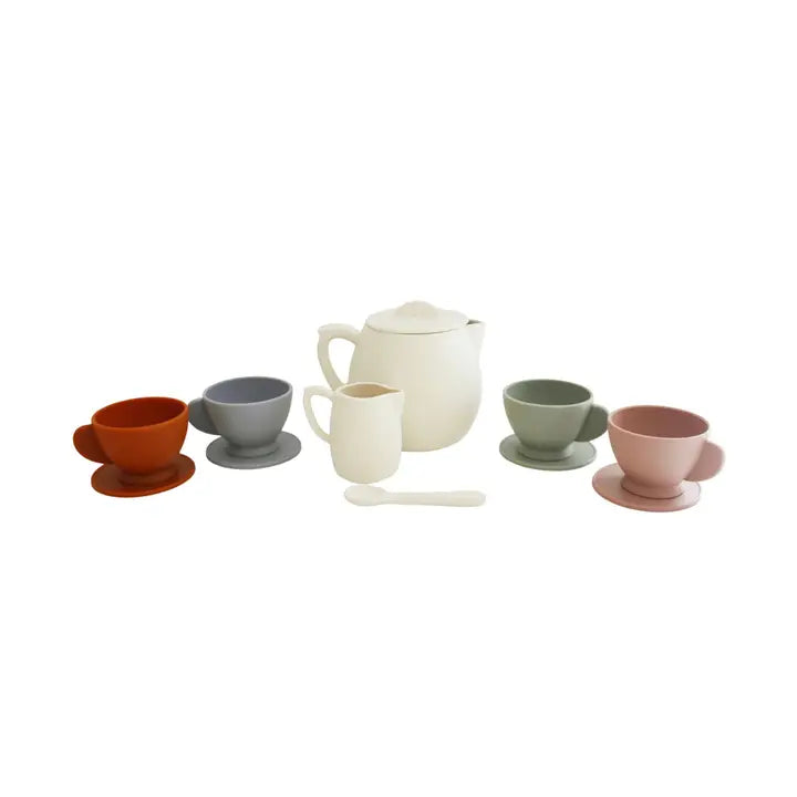 Marlowe & Co- Cream Multi Mix Silicone Tea Play Set