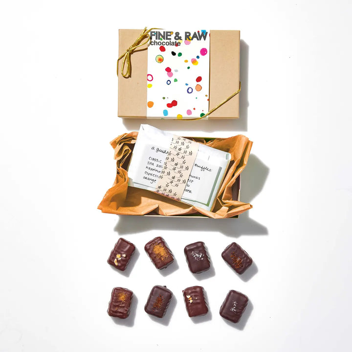 Fine & Raw - 8 Piece Holiday Mixed Truffle Box
