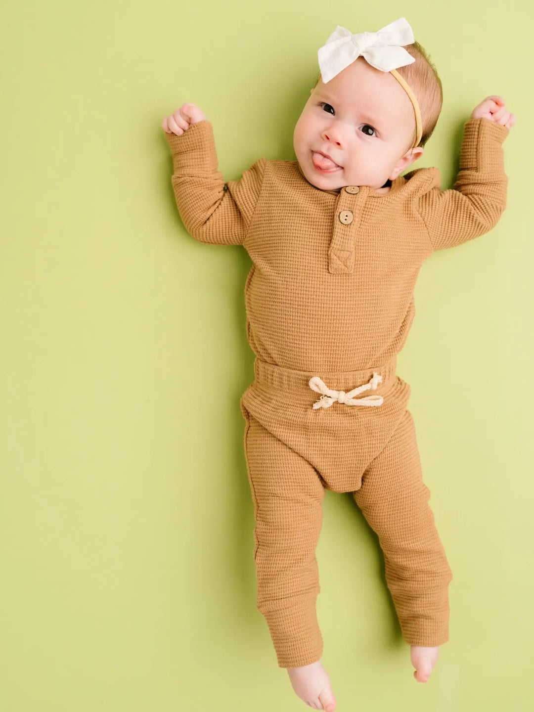 Little One Shop – Cozy Waffle Set in Toasted Almond