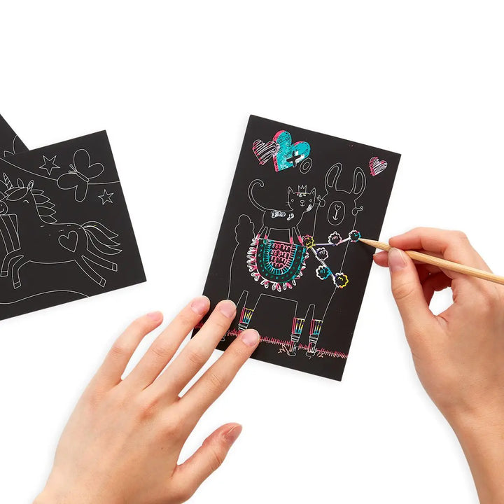 Ooly – Scratch & Scribble Art Mini Kit: Funtastic Friends