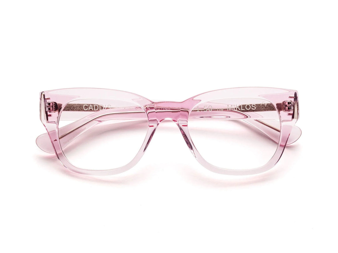 Caddis – Miklos Reading/Bluelight Glasses in Clear Pink